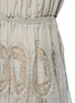 Detail View - Click To Enlarge - CHLOÉ - Geometric lace trim drawstring waist dress