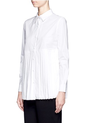 Front View - Click To Enlarge - CO - 'Sun' pleated poplin shirt