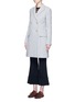 Front View - Click To Enlarge - STELLA MCCARTNEY - Wool blend felt overcoat