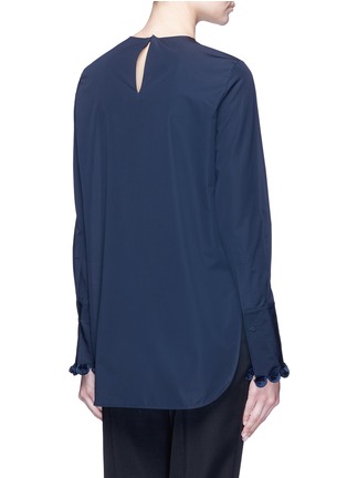 Back View - Click To Enlarge - PORTS 1961 - Pompom cuff poplin top