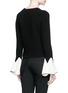 Back View - Click To Enlarge - ALEXANDER MCQUEEN - Sculptural moving peplum sleeve wool sweater