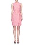 Main View - Click To Enlarge - EMILIO PUCCI - Ostrich feather embroidery tie waist dress