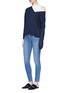 Figure View - Click To Enlarge - L'AGENCE - The Chantal' skinny denim ankle grazer pants