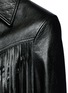 Detail View - Click To Enlarge - SAINT LAURENT - Tiered fringe button leather jacket