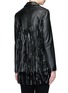 Back View - Click To Enlarge - SAINT LAURENT - Tiered fringe button leather jacket
