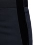 Detail View - Click To Enlarge - ALEXANDER MCQUEEN - Velvet trim wide leg tuxedo pants