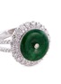 Detail View - Click To Enlarge - LC COLLECTION JADE - Diamond jade 18k white gold ring and earrings set