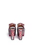 Back View - Click To Enlarge - DRIES VAN NOTEN - Sequin wing floral brocade platform wedge sandals