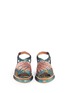 Front View - Click To Enlarge - DRIES VAN NOTEN - Sequin wing embellished floral brocade sandals