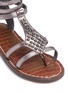 Detail View - Click To Enlarge - SAM EDELMAN - 'Amber' stud snakeskin embossed kids sandals