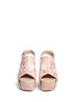 Front View - Click To Enlarge - ALEXANDER MCQUEEN - 'Spitalfields' embroidered leather wooden clog sandals