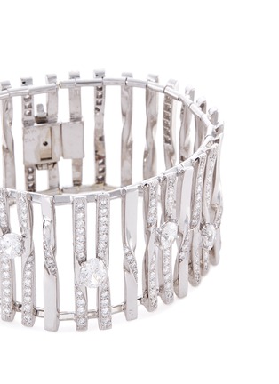 Detail View - Click To Enlarge - MELLERIO - Diamond 18k white gold cage bracelet
