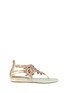 Main View - Click To Enlarge - RENÉ CAOVILLA - Ethnic strass embroidery leather thong sandals