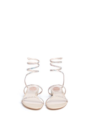 Front View - Click To Enlarge - RENÉ CAOVILLA - 'Snake' strass pavé spring coil sandals