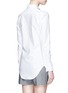 Back View - Click To Enlarge - THOM BROWNE  - French cuff cotton piqué shirt