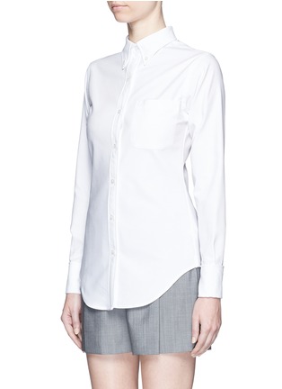 Front View - Click To Enlarge - THOM BROWNE  - French cuff cotton piqué shirt