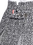 Detail View - Click To Enlarge - THOM BROWNE  - Contrast pleat basketweave flare skirt