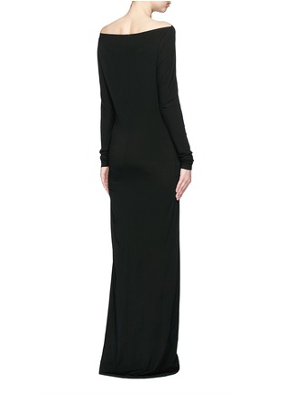 Back View - Click To Enlarge - MS MIN - Bateau neckline crepe maxi dress
