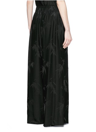 Back View - Click To Enlarge - MS MIN - Bamboo leaf silk jacquard wide leg pants