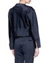 Back View - Click To Enlarge - MS MIN - Belted silk satin cropped jacket