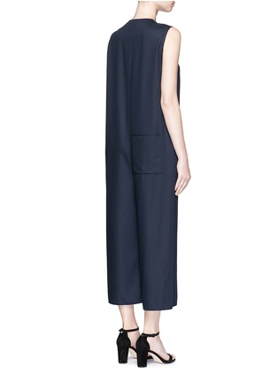 Back View - Click To Enlarge - MS MIN - Raw edge wool sleeveless jumpsuit