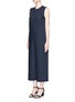 Front View - Click To Enlarge - MS MIN - Raw edge wool sleeveless jumpsuit