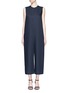 Main View - Click To Enlarge - MS MIN - Raw edge wool sleeveless jumpsuit