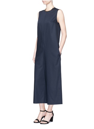 Figure View - Click To Enlarge - MS MIN - Raw edge wool sleeveless jumpsuit