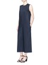 Figure View - Click To Enlarge - MS MIN - Raw edge wool sleeveless jumpsuit
