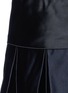 Detail View - Click To Enlarge - MS MIN - Pleated silk satin mini skirt