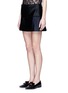 Front View - Click To Enlarge - MS MIN - Pleated silk satin mini skirt