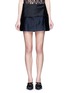 Main View - Click To Enlarge - MS MIN - Pleated silk satin mini skirt