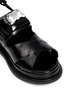Detail View - Click To Enlarge - CLERGERIE - 'Coucou' jewel front leather sandals