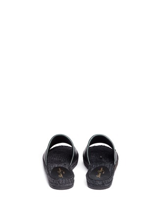 Back View - Click To Enlarge - CLERGERIE - 'Ela' lambskin leather espadrille slide sandals