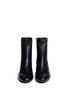 Front View - Click To Enlarge - CLERGERIE - 'Ketch' strass pavé heel stretch leather boots