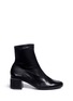 Main View - Click To Enlarge - CLERGERIE - 'Ketch' strass pavé heel stretch leather boots