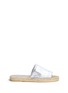 Main View - Click To Enlarge - CLERGERIE - 'Ela' metallic lambskin leather espadrille slide sandals