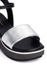 Detail View - Click To Enlarge - CLERGERIE - 'Penny' metallic leather band flatform sandals
