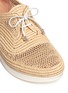 Detail View - Click To Enlarge - CLERGERIE - 'Vicolek' braided raffia wedge lace-ups