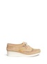 Main View - Click To Enlarge - CLERGERIE - 'Vicolek' braided raffia wedge lace-ups