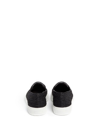 Back View - Click To Enlarge - CLERGERIE - 'Tribal' raffia skate slip-ons