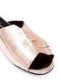 Detail View - Click To Enlarge - CLERGERIE - 'Gamure' pleated metallic leather slide mules