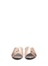 Figure View - Click To Enlarge - CLERGERIE - 'Gamure' pleated metallic leather slide mules