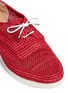 Detail View - Click To Enlarge - CLERGERIE - 'Vicolek' braided raffia wedge lace-ups
