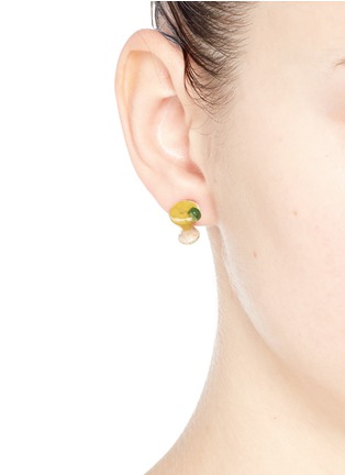 Figure View - Click To Enlarge - VENESSA ARIZAGA - 'Margarita Lime' stud earrings