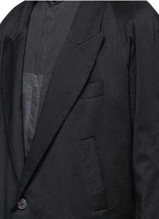 Detail View - Click To Enlarge - SONG FOR THE MUTE - Vertical pocket raglan sleeve wool-silk coat