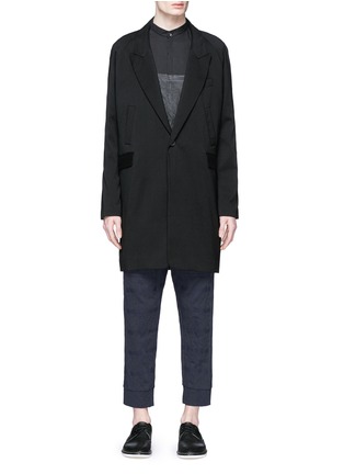 Main View - Click To Enlarge - SONG FOR THE MUTE - Vertical pocket raglan sleeve wool-silk coat