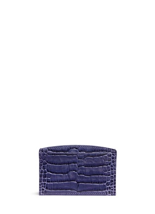 Main View - Click To Enlarge - SMYTHSON - Mara croc effect leather cardholder