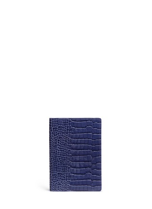 Main View - Click To Enlarge - SMYTHSON - Mara croc effect leather passport cover