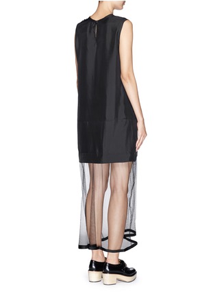 Back View - Click To Enlarge - TOGA ARCHIVES - Mesh hem insert cupro dress